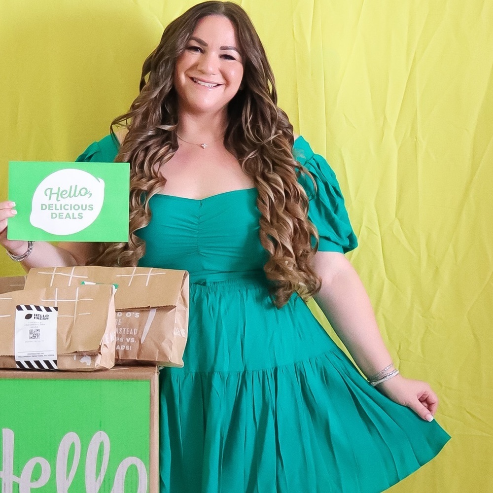 NEW SHEIN Green Two Piece Crop Top & Skirt Set